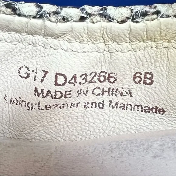 Cole Haan Womens Tali Bow Leather Ballet Flats in Natural Roccia Snake Print 6B - Picture 9 of 9